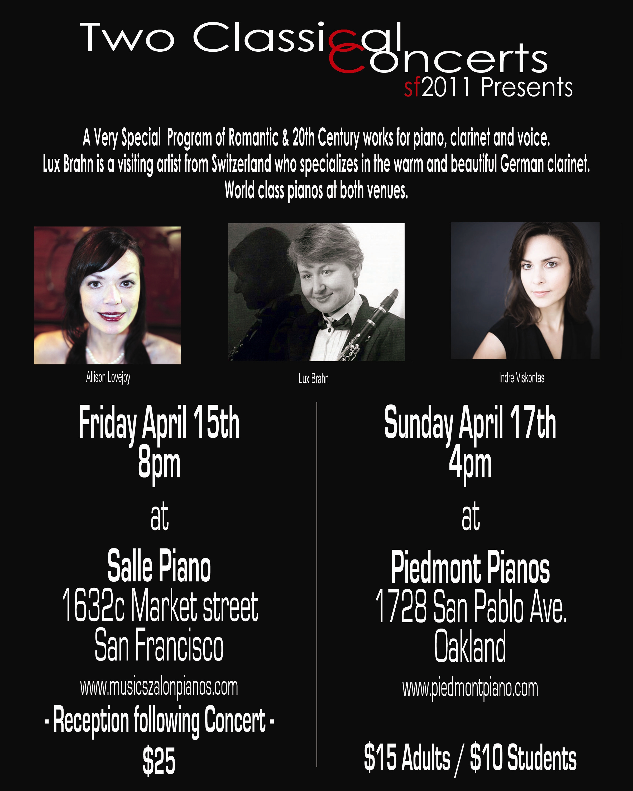 Allison Lovejoy April Concerts Concerts Songbird Festival